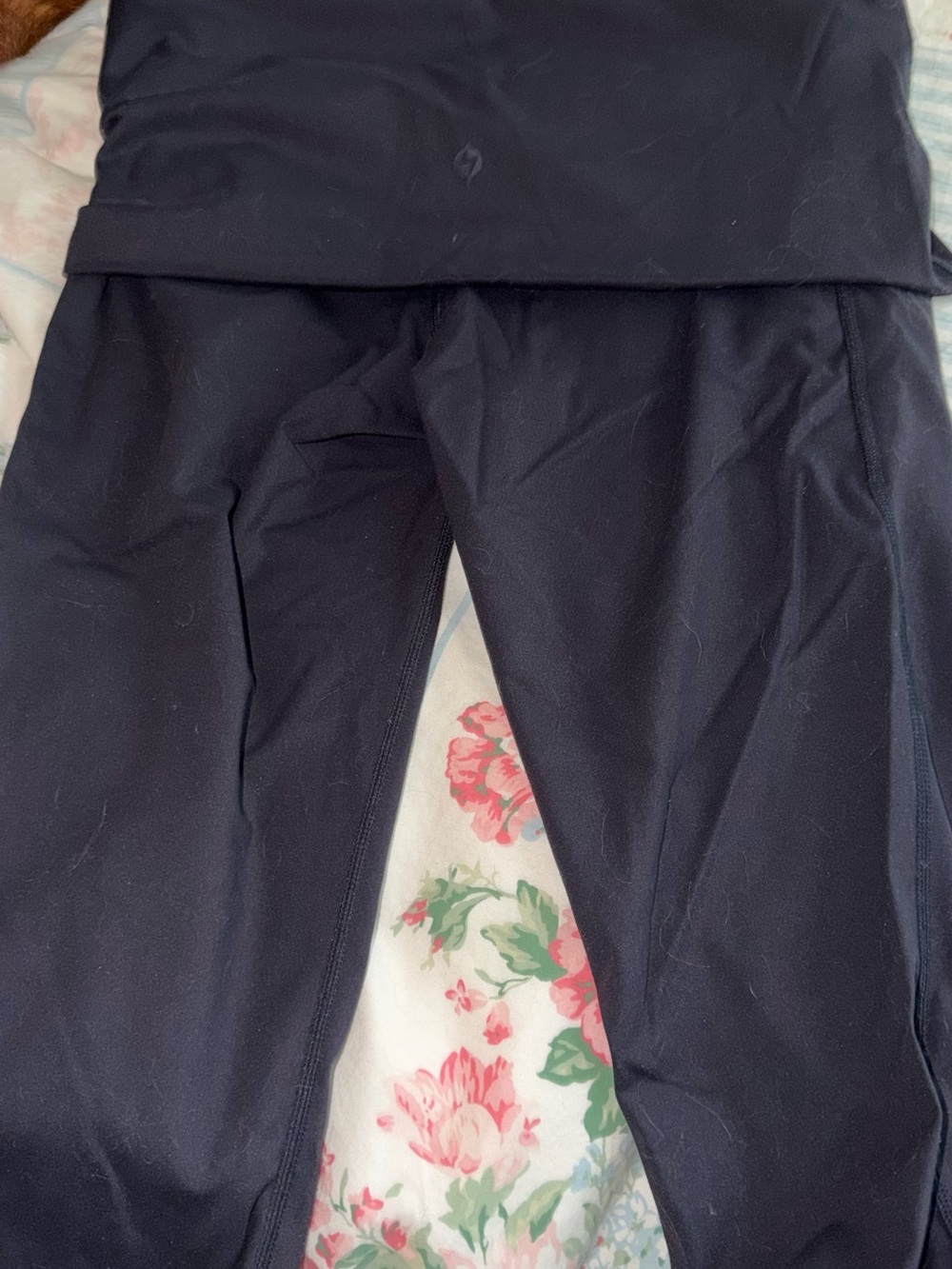 POPFLEX Cool Black Capri Foldover Leggings - Picture 6 of 7